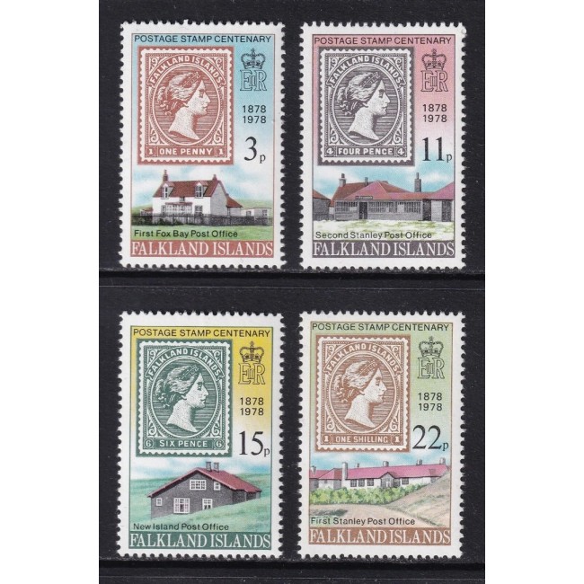 Falkland Islands 1978 - Timbru pe timbru, Posta Stamp Centenary, serie neuzata Falkland Islands 1978 - Timbru pe timbru, Posta Stamp Centenary, serie neuzata