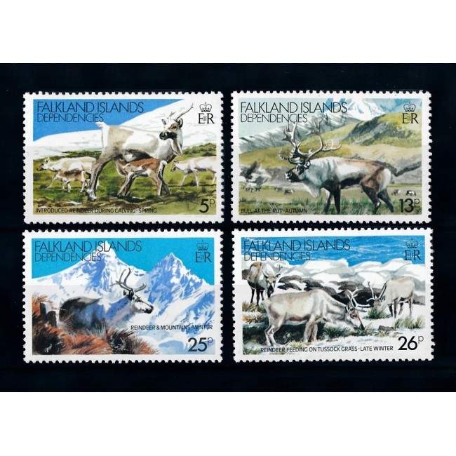 Falkland Islands 1982 - Fauna, reni, serie neuzata Falkland Islands 1982 - Fauna, reni, serie neuzata