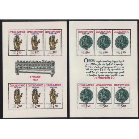 Cehoslovacia 1990 - Castelul Praga, serie minicoli neuzate