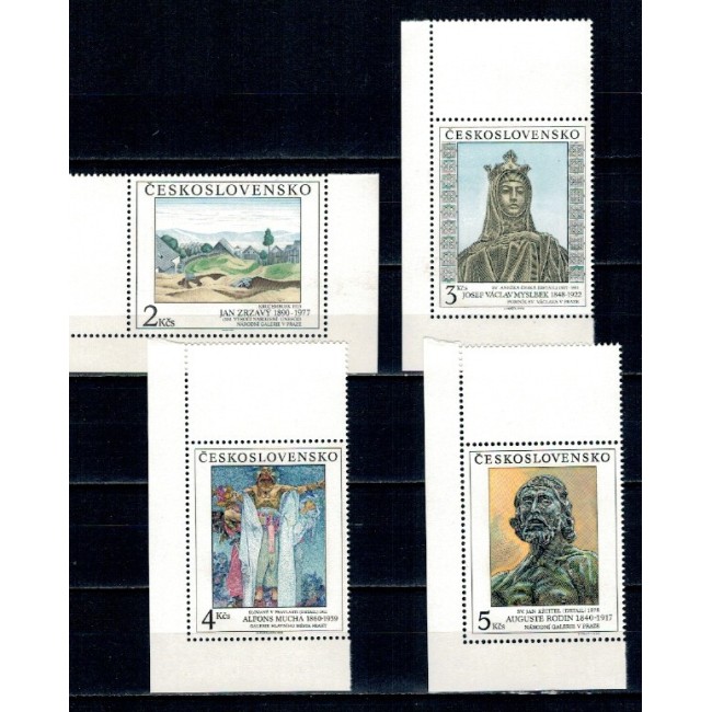 Cehoslovacia 1990 - Picturi, Galeria Nationala, arta, serie neuzata Cehoslovacia 1990 - Picturi, Galeria Nationala, arta, serie neuzata