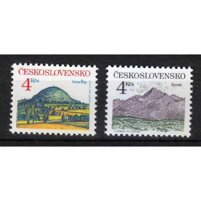 Cehoslovacia 1991 - Munți, vederi, serie neuzata Cehoslovacia 1991 - Munți, vederi, serie neuzata
