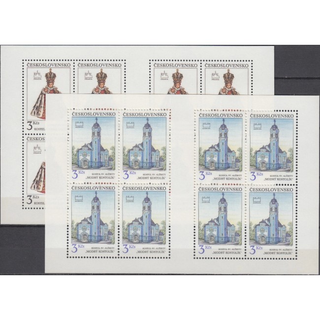 Cehoslovacia 1991 - Motive istorice, Praga si Bratislava, minicoli neuzate Cehoslovacia 1991 - Motive istorice, Praga si Bratislava, minicoli neuzate