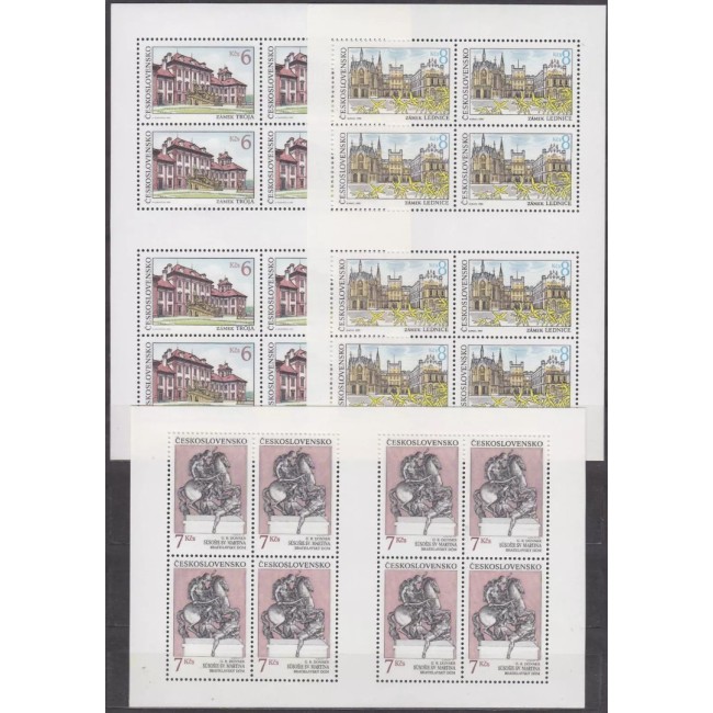 Cehoslovacia 1992 - Frumuseți naționale, arhitectura, arta, serie minicoli neuzate Cehoslovacia 1992 - Frumuseți naționale, arhitectura, arta, serie minicoli neuzate