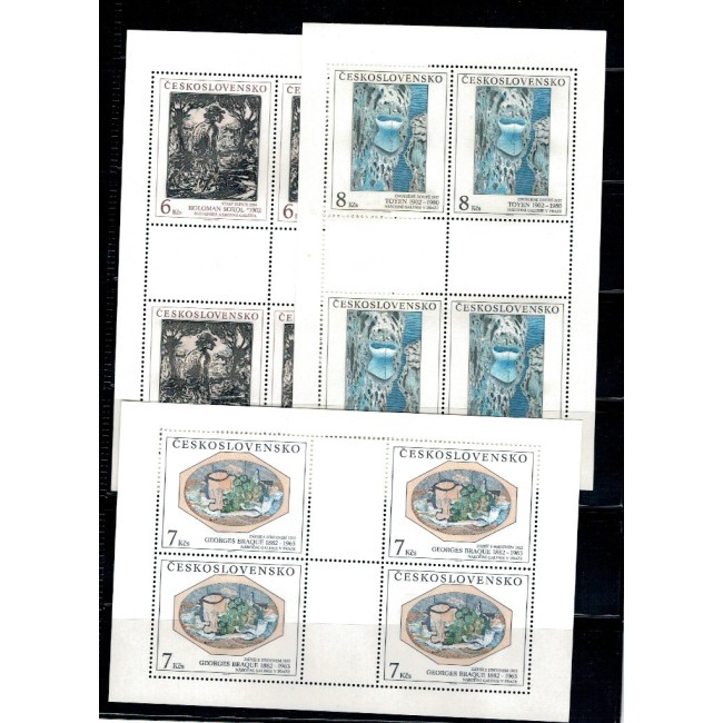 Cehoslovacia 1992 - Picturi, Galeria Naționala, arta, serie minicoli neuzate Cehoslovacia 1992 - Picturi, Galeria Naționala, arta, serie minicoli neuzate