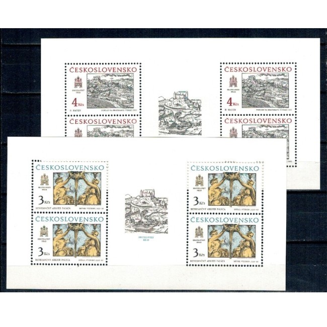 Cehoslovacia 1987 - Bratislava istorica, arta, serie minicoli neuzate Cehoslovacia 1987 - Bratislava istorica, arta, serie minicoli neuzate