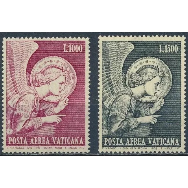 Vatican 1968 - Posta Aeriana, Sf. Arhanghel Gabriel, serie neuzata Vatican 1968 - Posta Aeriana, Sf. Arhanghel Gabriel, serie neuzata