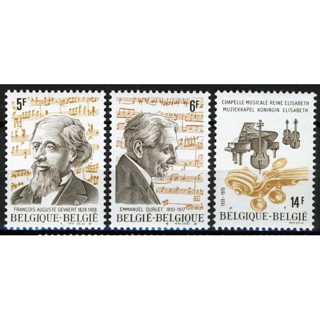 Belgia 1979 - Muzicieni, muzica, serie neuzata Belgia 1979 - Muzicieni, muzica, serie neuzata