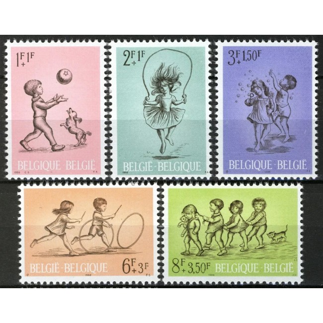 Belgia 1966 - Copii, jocuri, serie neuzata Belgia 1966 - Copii, jocuri, serie neuzata