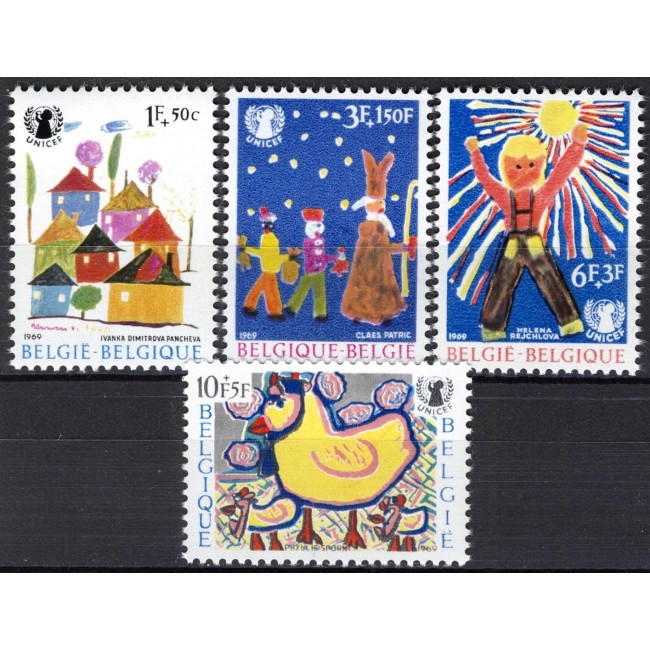Belgia 1969 - UNICEF, desene de copii, serie neuzata Belgia 1969 - UNICEF, desene de copii, serie neuzata