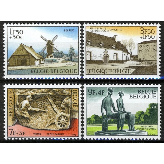 Belgia 1970 - Cultura, muzee, serie neuzata Belgia 1970 - Cultura, muzee, serie neuzata