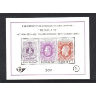 Belgia 1970 - Timbru pe timbru, Expo Belgica, colita neuzata