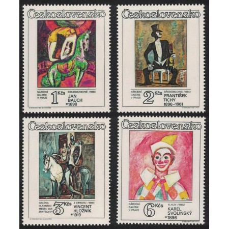Cehoslovacia 1986 - Circul, arta, serie neuzata