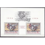 Cehoslovacia 1986 - Brigazile internationale in Spania, bloc neuzat