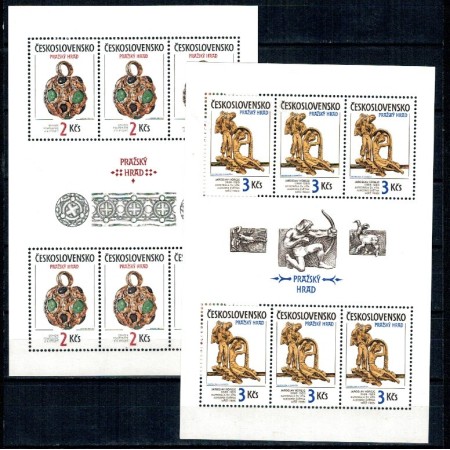Cehoslovacia 1986 - Castelul Praga, antichități, serie minicoli neuzate