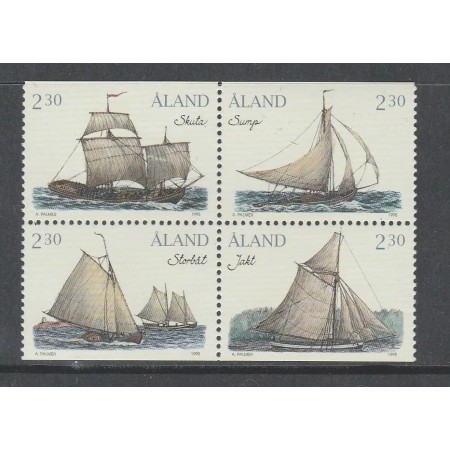 Aland (Finlanda) 1995 - Vapoare, veliere, serie neuzata Aland (Finlanda) 1995 - Vapoare, veliere, serie neuzata