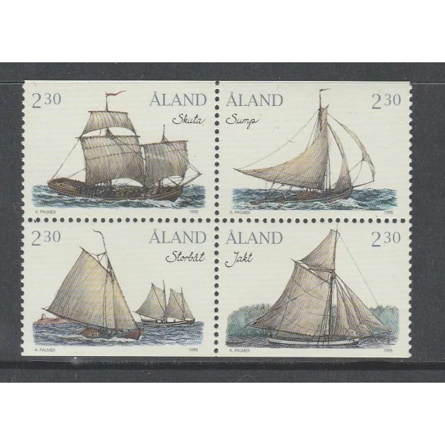 Aland (Finlanda) 1995 - Valoare, veliere, serie neuzata Aland (Finlanda) 1995 - Valoare, veliere, serie neuzata