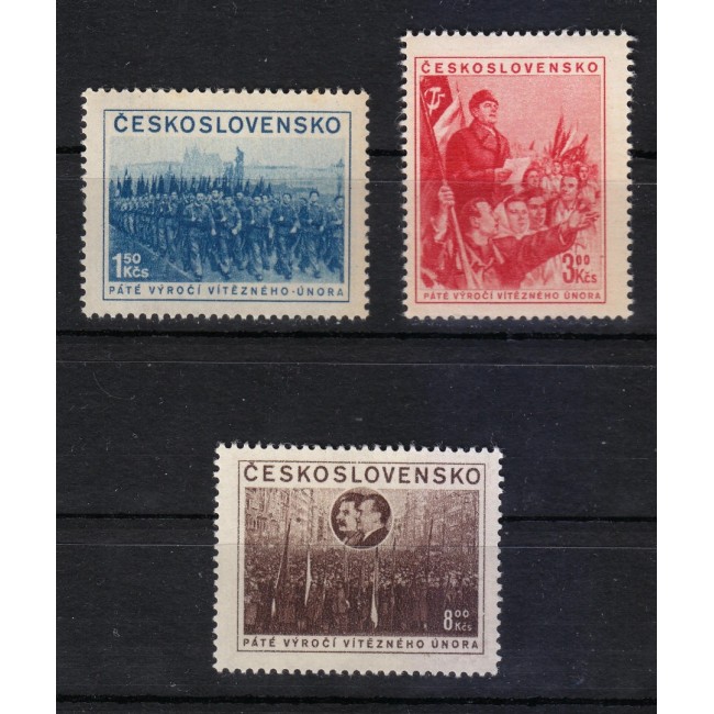 Cehoslovacia 1953 - Aniversarea republicii, serie neuzata Cehoslovacia 1953 - Aniversarea republicii, serie neuzata