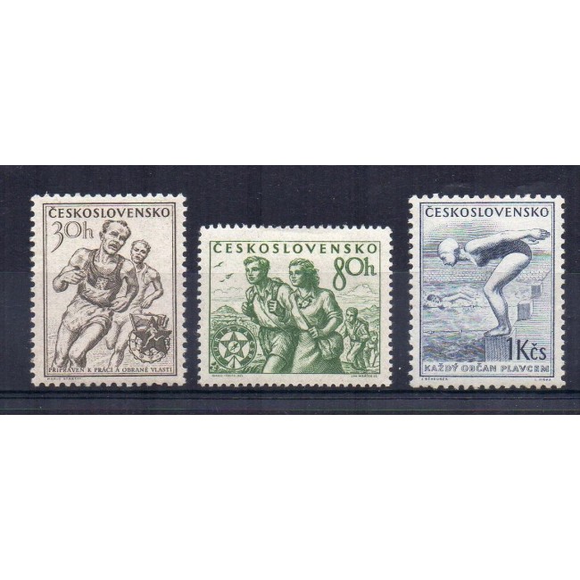 Cehoslovacia 1954 - Sport, serie neuzata Cehoslovacia 1954 - Sport, serie neuzata