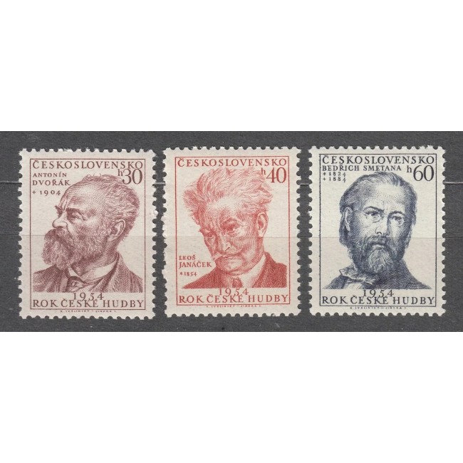 Cehoslovacia 1954 - Muzicieni, serie neuzata Cehoslovacia 1954 - Muzicieni, serie neuzata