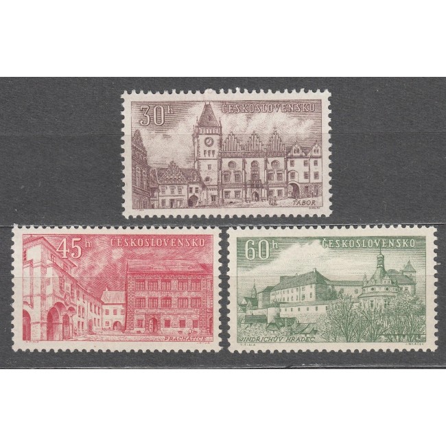 Cehoslovacia 1955 - Orașe, clădiri, vederi, arhitectura, serie neuzata Cehoslovacia 1955 - Orașe, clădiri, vederi, arhitectura, serie neuzata
