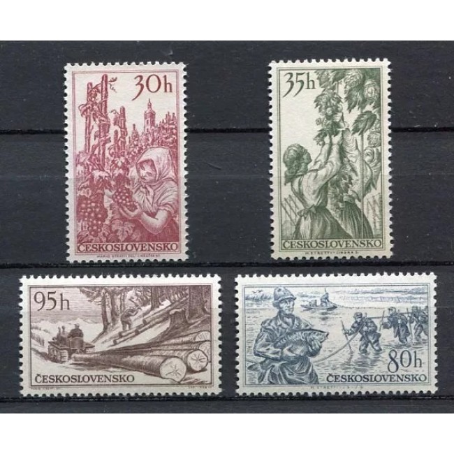 Cehoslovacia 1956 - Resurse naturale, serie neuzata Cehoslovacia 1956 - Resurse naturale, serie neuzata