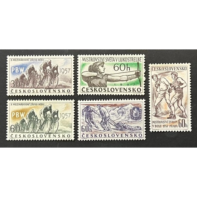 Cehoslovacia 1957 - Sport, serie neuzata Cehoslovacia 1957 - Sport, serie neuzata