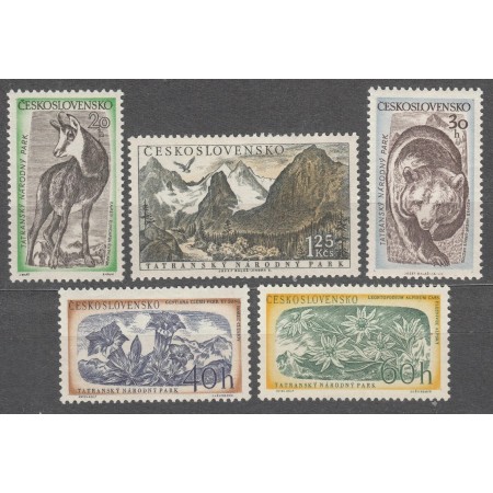 Cehoslovacia 1957 - Parcul National Tatra, fauna, flora, serie neuzata Cehoslovacia 1957 - Parcul National Tatra, fauna, flora, serie neuzata