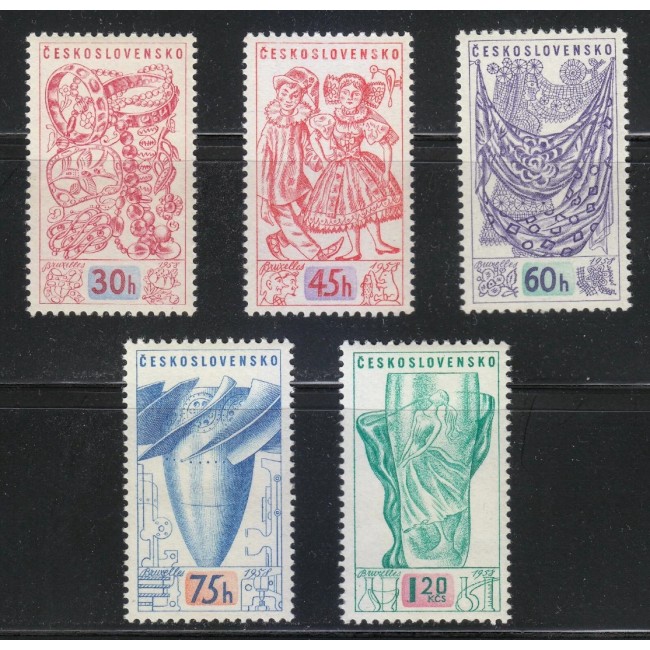 Cehoslovacia 1958 - Expo Bruxelles, serie neuzata Cehoslovacia 1958 - Expo Bruxelles, serie neuzata