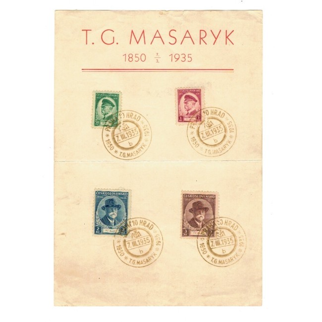 Cehoslovacia 1935 - Thomas G. Masaryk, serie pe fragment Cehoslovacia 1935 - Thomas G. Masaryk, serie pe fragment