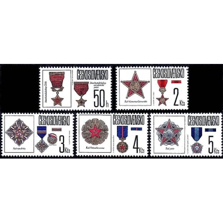 Cehoslovacia 1987 - Medalii si decoratii, serie neuzata