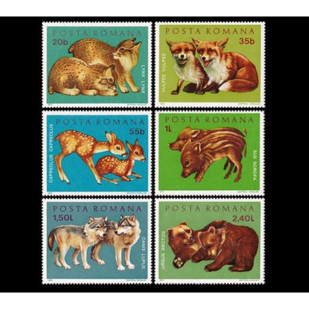 1972 - Pui de animale sălbatice, serie neuzata