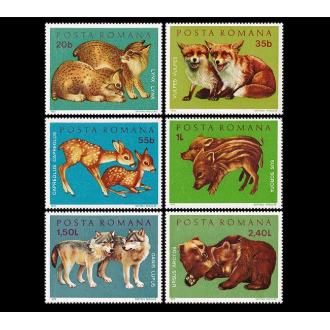 1972 - Pui de animale sălbatice, serie neuzata