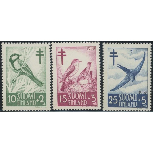 Finlanda 1952 - Păsări, fauna, serie neuzata