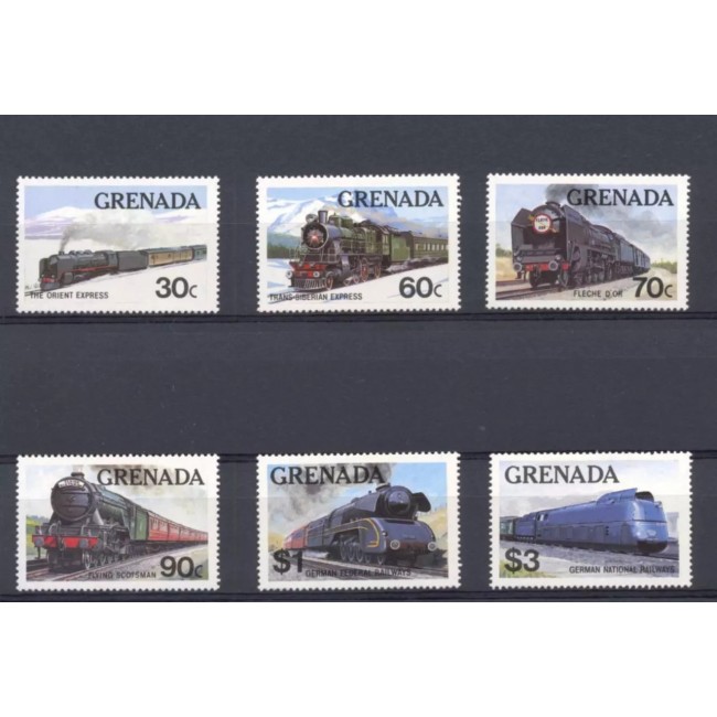 Grenada 1982 - Locomotive, trenuri, serie neuzata Grenada 1982 - Locomotive, trenuri, serie neuzata