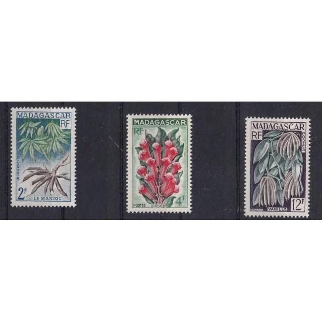 Madagascar 1957 - Flora, plante, uzuale, serie neuzata Madagascar 1957 - Flora, plante, uzuale, serie neuzata