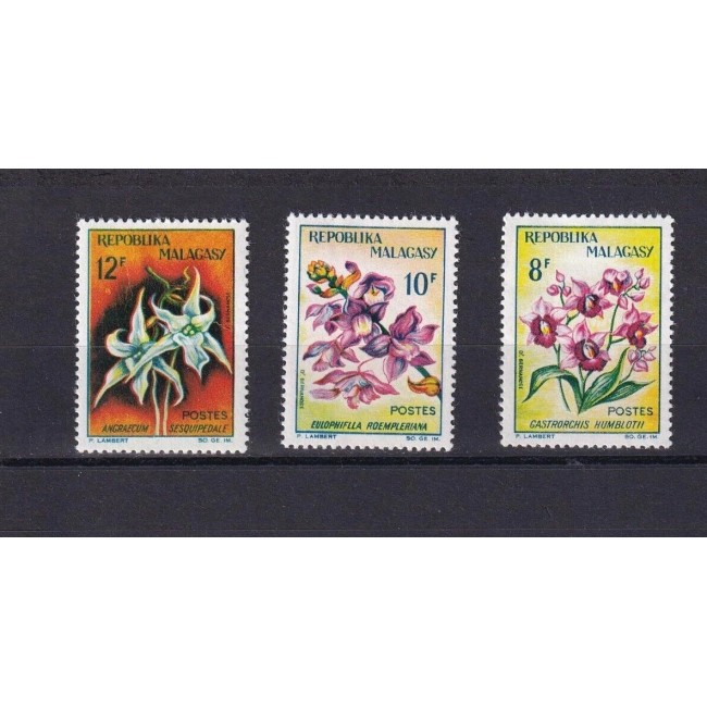 Madagascar 1963 - Flori, orhidee, serie neuzata