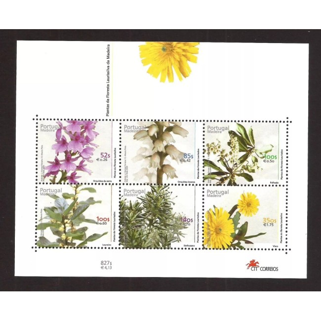 Madeira (Portugalia) 2000 - Flori, bloc neuzat Madeira (Portugalia) 2000 - Flori, bloc neuzat