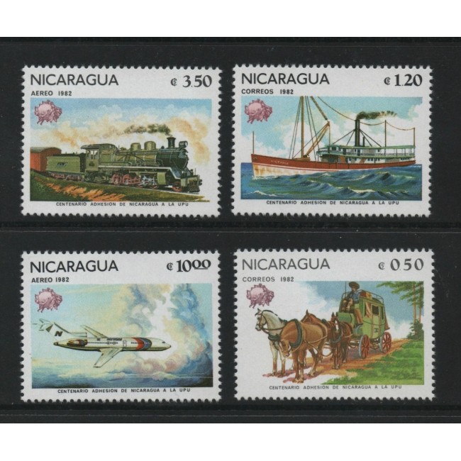 Nicaragua 1982 - UPU, transport, serie neuzata