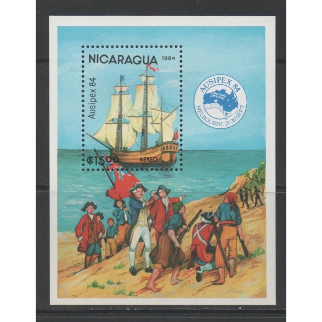 Nicaragua 1984 - Ausipex, vapoare, colita neuzata Nicaragua 1984 - Ausipex, vapoare, colita neuzata