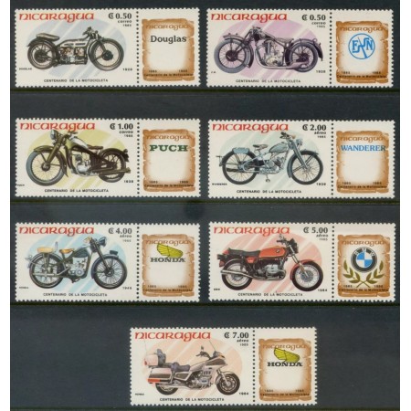 Nicaragua 1985 - Motociclete clasice, serie neuzata