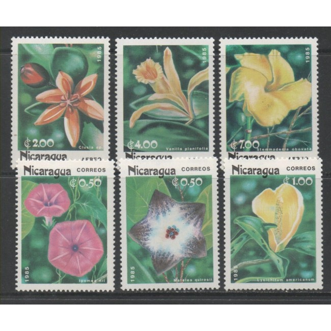 Nicaragua 1985 - Flori, serie neuzata Nicaragua 1985 - Flori, serie neuzata