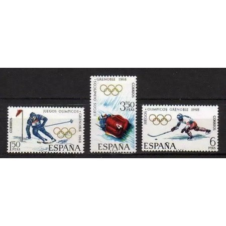 Spania 1968 - Jocurile Olimpice de iarna, sport, serie neuzata Spania 1968 - Jocurile Olimpice de iarna, sport, serie neuzata