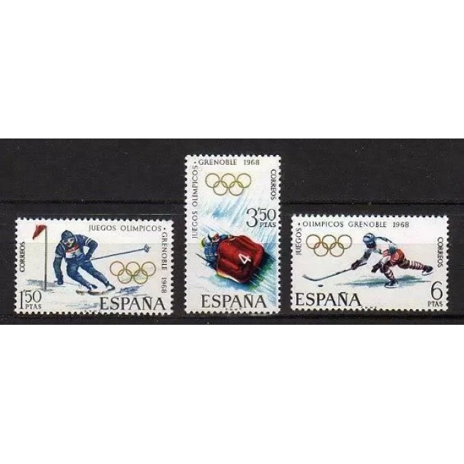 Spania 1968 - Jocurile Olimpice de iarna, sport, serie neuzata Spania 1968 - Jocurile Olimpice de iarna, sport, serie neuzata