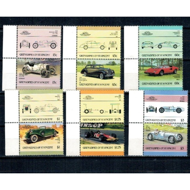 St. Vincent Grenadines 1986 - Mașini de epoca, serie neuzata