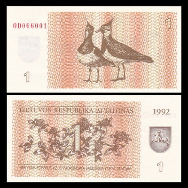 Lituania 1992 - 1 talonas UNC Lituania 1992 - 1 talonas UNC