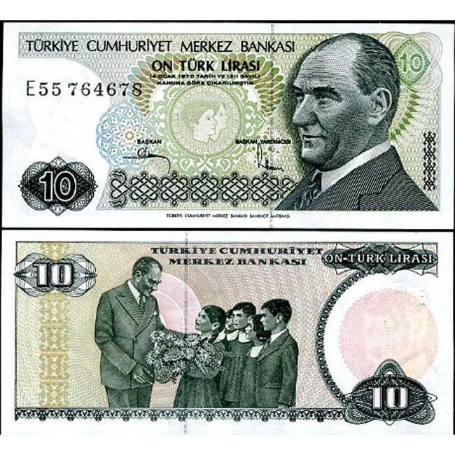 Turcia 1970 - 10 lira UNC Turcia 1970 - 10 lira UNC