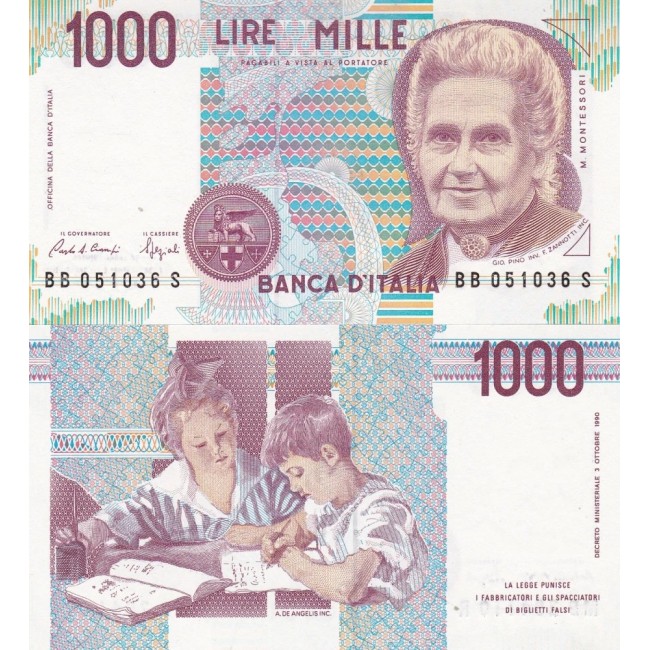 Italia 1990 - 1000 lire UNC Italia 1990 - 1000 lire UNC
