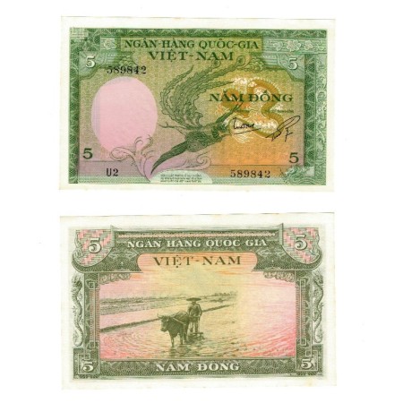 Vietnam Sud 1955 - 5 dong aUNC Vietnam Sud 1955 - 5 dong aUNC