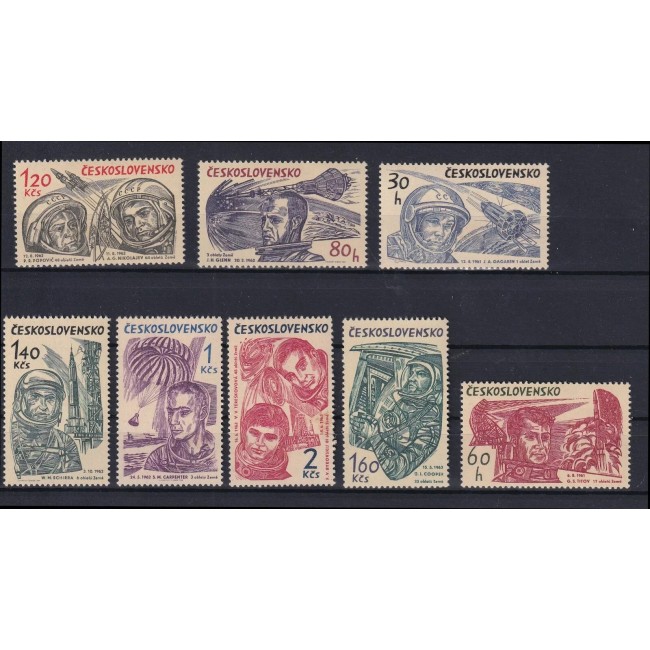 Cehoslovacia 1964 - Cosmonautica, cosmonauți, serie neuzata