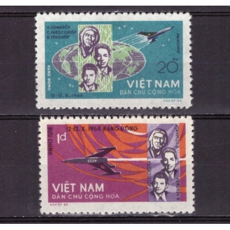 Vietnam 1965 - Voshod 1, cosmonautica, serie nestampilata Vietnam 1965 - Voshod 1, cosmonautica, serie nestampilata